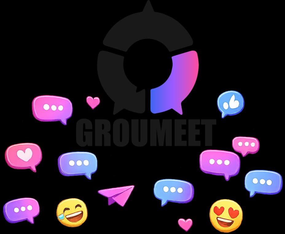 Groumeet logo login Groumeet logo displayed for desktop login